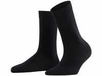 FALKE Damen Socken Softmerino W SO Wolle einfarbig 1 Paar, Schwarz (Black 3009),