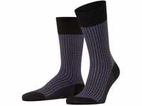 FALKE Herren Socken Uptown Tie M SO Baumwolle gemustert 1 Paar, Schwarz (Black 3000),