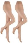 Hudson Damen Strumpfhosen Simply 20 To Go 2-Pack hochelastisch 20 DEN Teint 0010