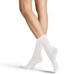 Hudson Damen Socken Relax Cotton druckfreier Bund White 0008 35-38