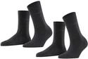 ESPRIT Damen Socken Uni Multipack W So Baumwolle einfarbig 2 Paar, Grau Anthracite