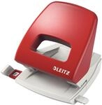 Leitz B&uuml;ro Locher aus Metall, F&uuml;r 25 Blatt, Anschlagschiene mit Formatangaben,