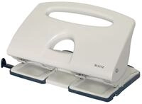 Leitz Doppellocher aus Metall, 40 Blatt, Anschlagschiene mit Formatangaben,...
