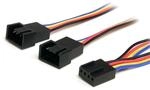 StarTech.com Y-Kabel f&uuml;r L&uuml;fter 30cm - 4 Pin PWM Splitter Kabel - Strom