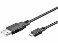 goobay 93918 Hi-Speed-Kabel, USB 2.0, schwarz, 1 m Länge