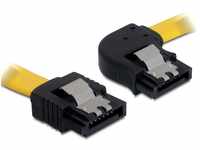 Delock SATA 3 Gb/s Kabel gerade auf rechts gewinkelt 30 cm gelb