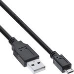InLine 31718 Micro-USB 2.0 Kabel, USB-A Stecker an Micro-B Stecker, schwarz,...