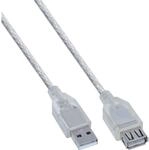 InLine 34618 USB 2.0 Verl&auml;ngerung, Stecker / Buchse, Typ-A, transparent, 2m
