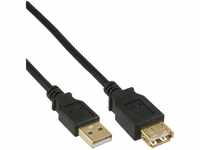 InLine 34605S USB 2.0 Verlängerung, Stecker / Buchse, Typ-A, schwarz, Kontakte...
