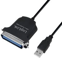 LogiLink USB zu Parralel Adapter Kabel schwarz, 1,5 m