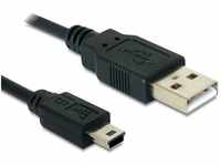 Delock Kabel USB 2.0-A > USB mini-B 5 Pin 1 m Stecker / Stecker