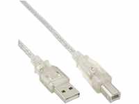 InLine 34557T USB 2.0 Kabel, A an B, transparent, 7m, 1 Stück