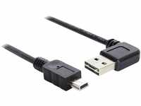 Delock USB-Kabel USB 2.0 USB-A Stecker, USB-Mini-B Stecker 1.00m Schwarz...
