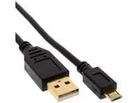 InLine 31720P Micro-USB 2.0 Kabel, USB-A Stecker an Micro-B Stecker, vergoldete