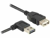 Delock USB-Kabel USB 2.0 USB-A Stecker, USB-A Buchse 1.00m Schwarz beidseitig