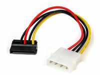 StarTech.com 15cm 4-Pin Molex auf SATA Kabel links gewinkelt - Stecker/Buchse