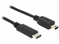 DELOCK Kabel USB Type-C 2.0 Stecker > USB 2.0 Mini-B Stecker 1,0 m schwarz