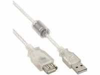 InLine 34610Q USB 2.0 Verlängerung, Stecker / Buchse, Typ-A, transparent, mit