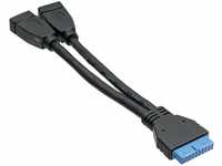 InLine 33445I USB 3.0 Adapterkabel, 2x Buchse A auf Pfostenanschluss, 19polig