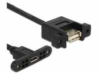Delock Kabel USB 2.0 Micro-B Buchse zum Einbau > USB 2.0 A Buchse zum Einbau 0,...