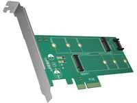 ICY BOX IB-PCI209 PCI-Karte unterstuetzt 2x M.2 SSD zu SATA III und PCIe x4...