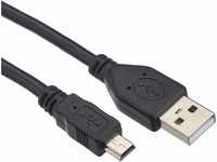 USB 2.0 Mini Kabel, USB-A Stecker-Mini USB-B Stecker, 1,0 m