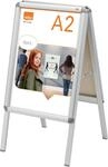 Nobo Premium Plus Plakatst&auml;nder mit Klapprahmen, Gr&ouml;&szlig;e A2, Freistehend,