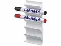 FRANKEN Tafelschreiber-Halter, magnetisch, für 6 Tafelschreiber, leer, weiß,...