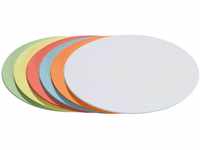 FRANKEN Moderationskarten Oval, 190 x 110 mm, 500 Stück, farblich sortiert,...