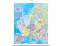 FRANKEN Kartentafel Europa, 1:3.600.000, beschreibbar, trocken abwischbar, mit