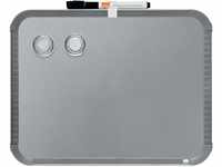 Nobo Magnetisches Mini-Whiteboard mit Schmalem Silbernem Rahmen, Tragbar,