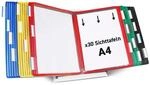 Tarifold Tischsichttafel Set Metal 434309 | DIN A4 | 30 Taschen | Sortiert (blau,