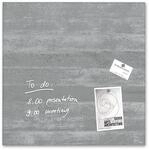 SIGEL GL168 Premium Glas-Magnettafel 48 x 48 cm Motiv Sichtbeton hochgl&auml;nzend,...