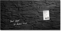 SIGEL GL149 Premium Glas-Whiteboard 91x46 cm Motiv Schiefer-Stone...
