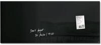 SIGEL Premium Glas-Whiteboard 130x55 cm schwarz hochgl&auml;nzend