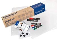 Legamaster 7-124900 Flipchart Starter Kit, Zubeh&ouml;rset mit Flipchartpapier, Markern