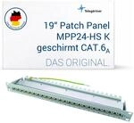Teleg&auml;rtner 19 Zoll Patch Panel MPP24 geschirmt 1HE schwarz