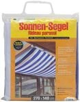 Windhager Sonnensegel f&uuml;r Seilspanntechnik, Blau/Wei&szlig;, 270 x 140 cm