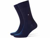 Burlington Damen Socken Everyday 2-Pack W SO Baumwolle einfarbig 2 Paar, Blau...