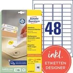 AVERY Zweckform L4736REV-25 Universal Etiketten (1.200 plus 240 Klebeetiketten extra,