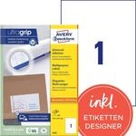 AVERY Zweckform 3478 Universal Etiketten (100 Klebeetiketten, 210x297mm, Papier matt,