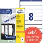 AVERY Zweckform L6060-100 Ordnerr&uuml;cken Etiketten (800 R&uuml;ckenschilder mit ultragrip,
