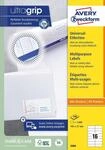 AVERY Zweckform 3484 Adressaufkleber (1.600 Klebeetiketten, 105x37mm auf A4, Papier