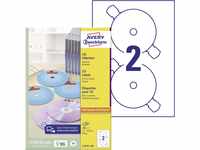 AVERY Zweckform L7676-100 selbstklebende CD-Etiketten (200 blickdichte...