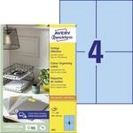 AVERY Zweckform 3457 Blaue Etiketten (400 Aufkleber, 105x148mm auf A4, permanent