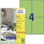 AVERY Zweckform 3458 Gr&uuml;ne Etiketten (400 Aufkleber, 105x148mm auf A4, permanent