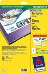 AVERY Zweckform L7767-40 Hochglanz-Etiketten (40 Glossy Aufkleber, 210x297mm...