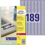 AVERY Zweckform L6008-20 Typenschild Folienetiketten (3.780 Aufkleber, 25,4x10mm auf