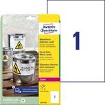 AVERY Zweckform L4775-20 Wetterfeste Folienetiketten (20 Klebeetiketten, 210x297mm
