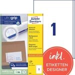 AVERY Zweckform 3418 Universal Etiketten (100 Klebeetiketten, 200x297mm auf A4,